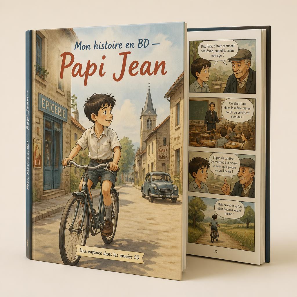 Planche de bande dessinée inspirée d'un récit de vie familial